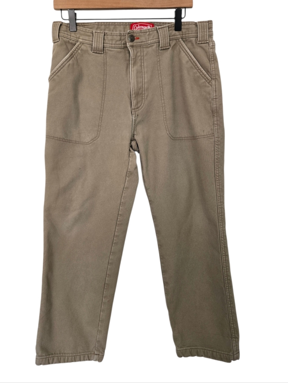 🛠️ Coleman Workwear Pants – Khaki Utility Carpenter Pants Men’s 32x30